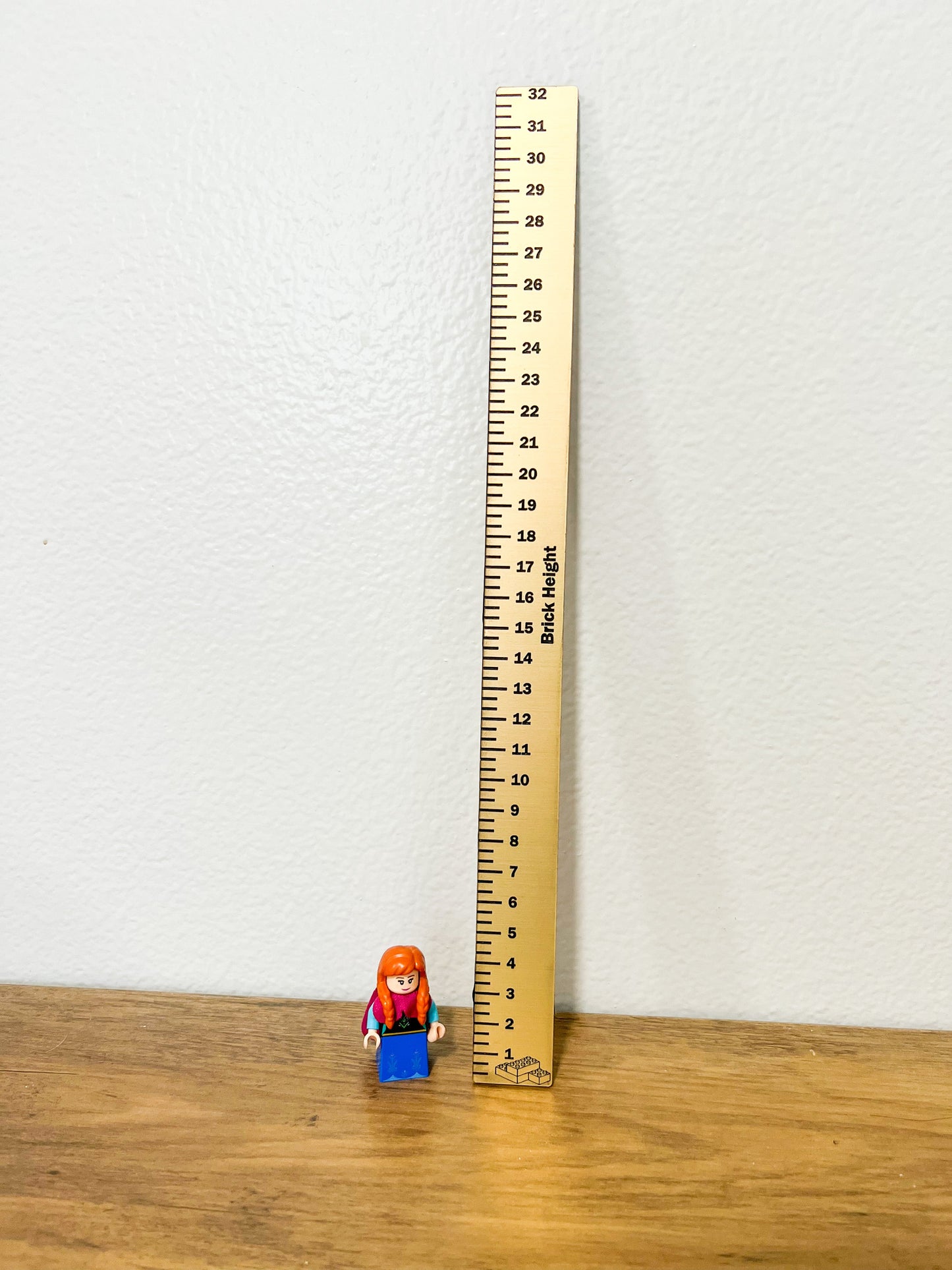Personalized Long Plastic Brick Ruler | Meadow Lane Engravings