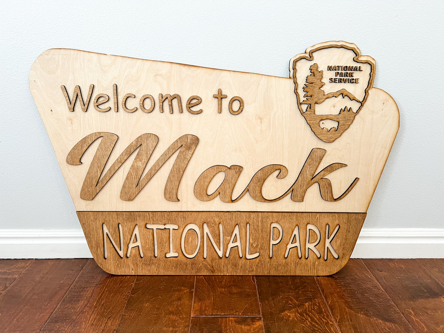 Custom National Park Welcome Sign
