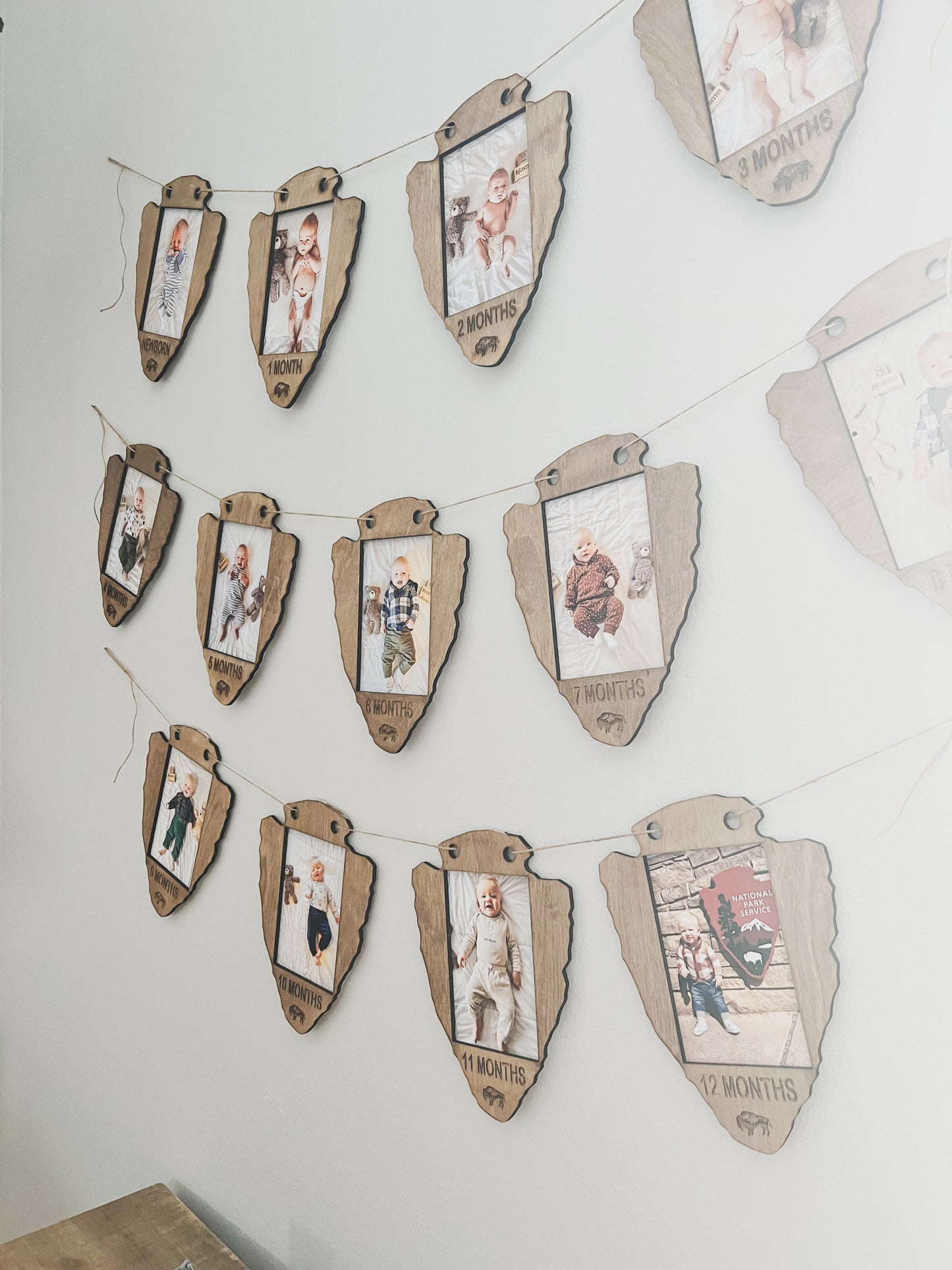 Arrowhead Baby Monthly Picture Frames