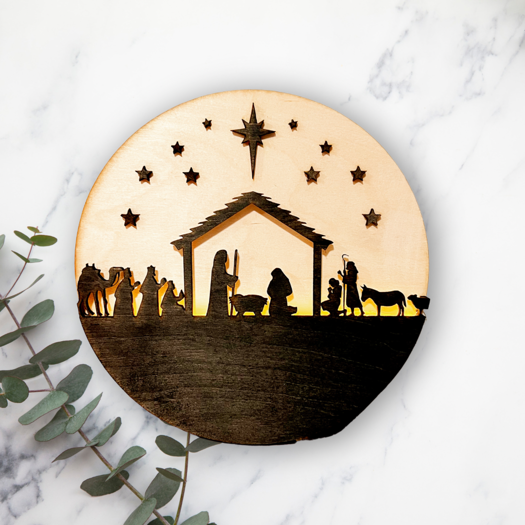 12” Round Nativity Sign