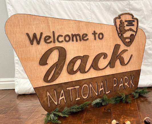 Custom National Park Welcome Sign