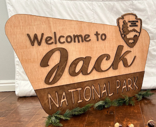 Custom National Park Welcome Sign